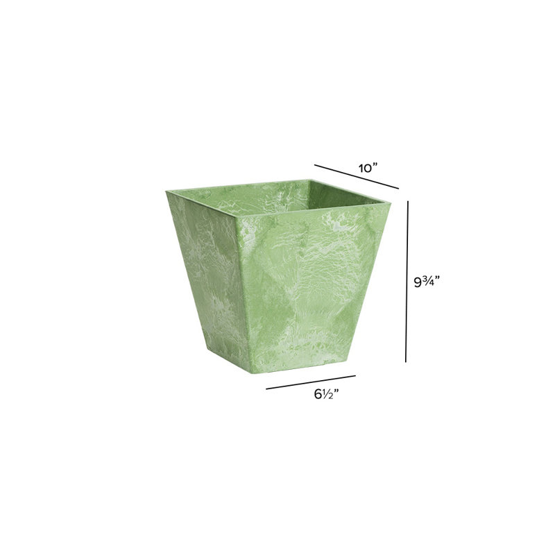 Alaunah Pot Planter, 10" H x 9.8" W x 9.8" D, Sage