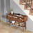 Fluted Console Table With 3 Drawers And Open Storage Shelf, Console Sofa Table For Living Room-1546034928