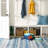 Paint Chip Blue Machine Printed Washable Rug-92286682