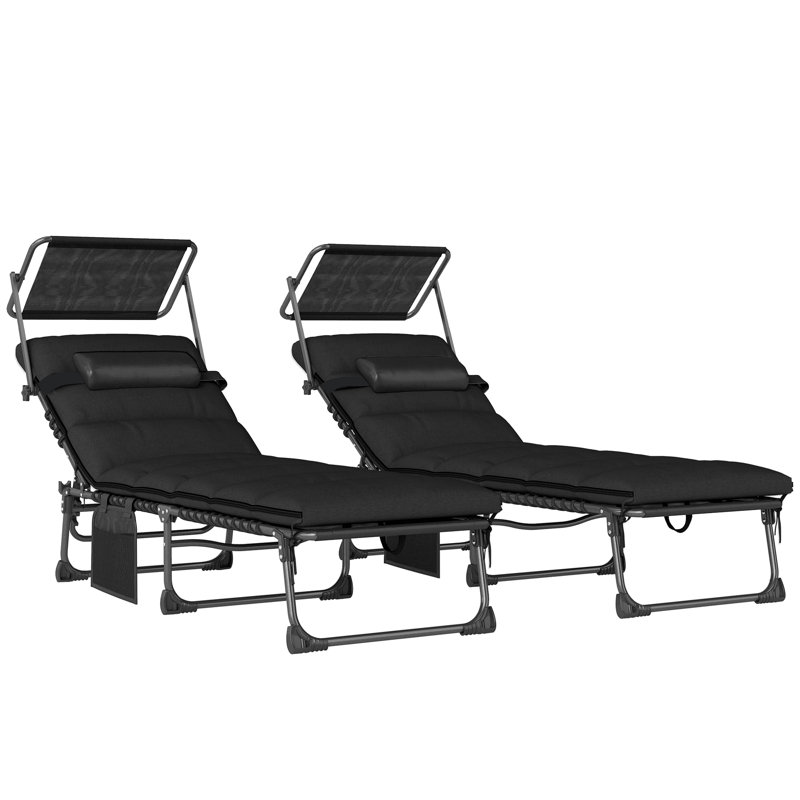Outdoor Lounge Chair, Black