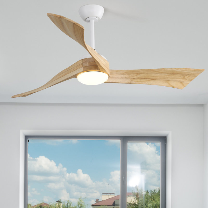 Kemp 52'' 3 - Blade Classic Propeller Ceiling Fan with Remote Control and LED Light Kit Included