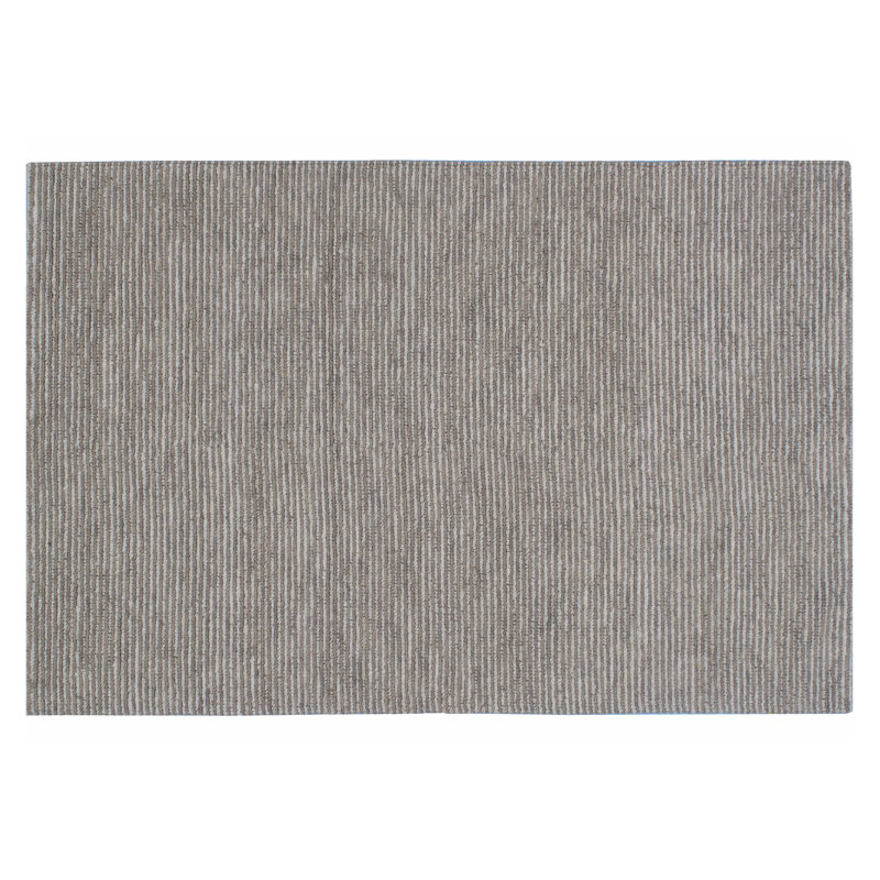 Tikka Striped Hand-Knotted Oyster Area Rug, Rectangle 10' x 14'