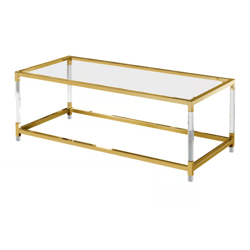 Table basse rectangulaire en acrylique