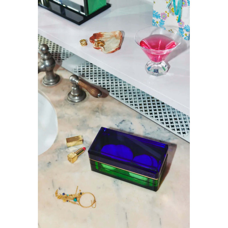 Deep Blue Crystal Jewelry Box