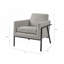 Chaise rembourrée en polyester avec 4 pieds