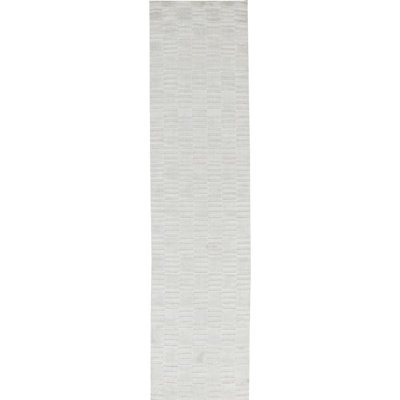Tapis de couloir en argent noué à la main de haute qualité