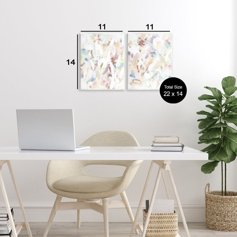Ensemble de 2 plaques murales Abstract Candy
