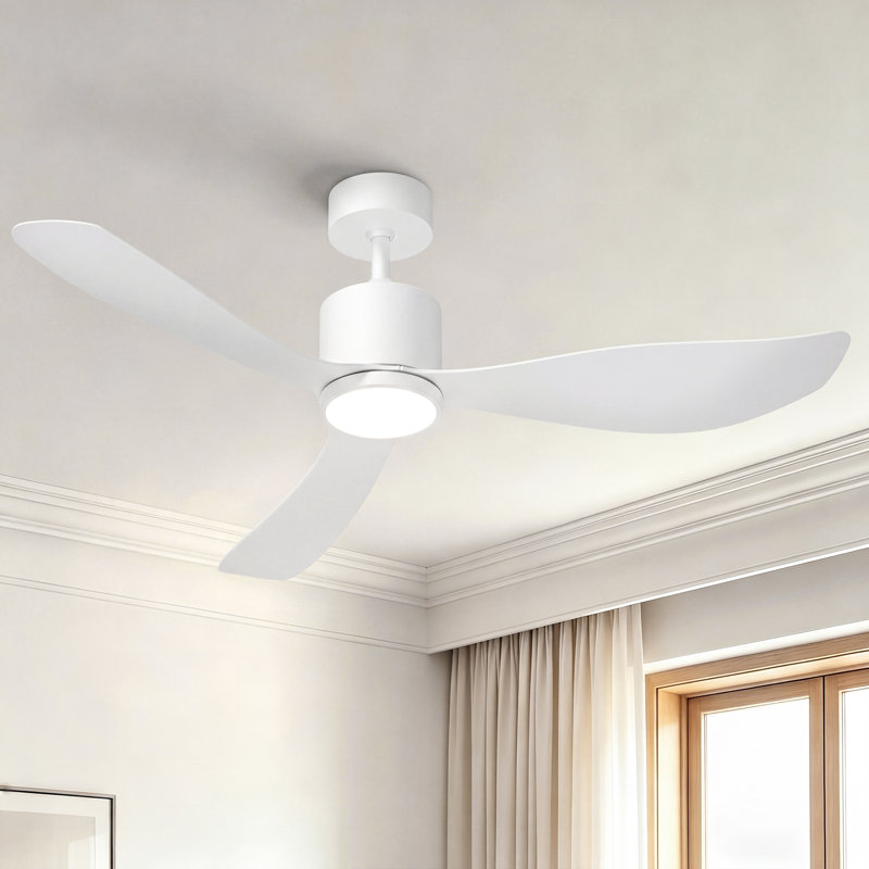 Ventilateur de plafond 52 po avec télécommande 6 vitesses à haut débit d'air, moteur à courant continu réversible à faible bruit