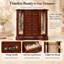 Armoire à bijoux de table traditionnelle avec 5 tiroirs et double face