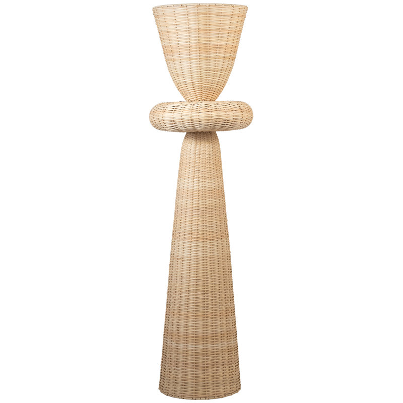 Lampe sur pied en rotin naturel Kindred, Natural, Natural