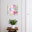 Decorative key box for wall, Opens to the right, 30x30x5, Black, Cheerful splashes of vibrant colors, 
