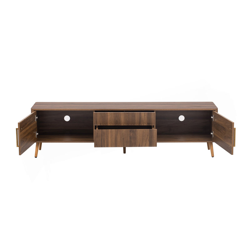 Charmant meuble télé Mid-Century avec plusieurs options de rangement pour la maison