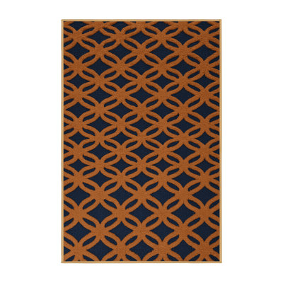 Machine Washable Trellis Brown Area Rug