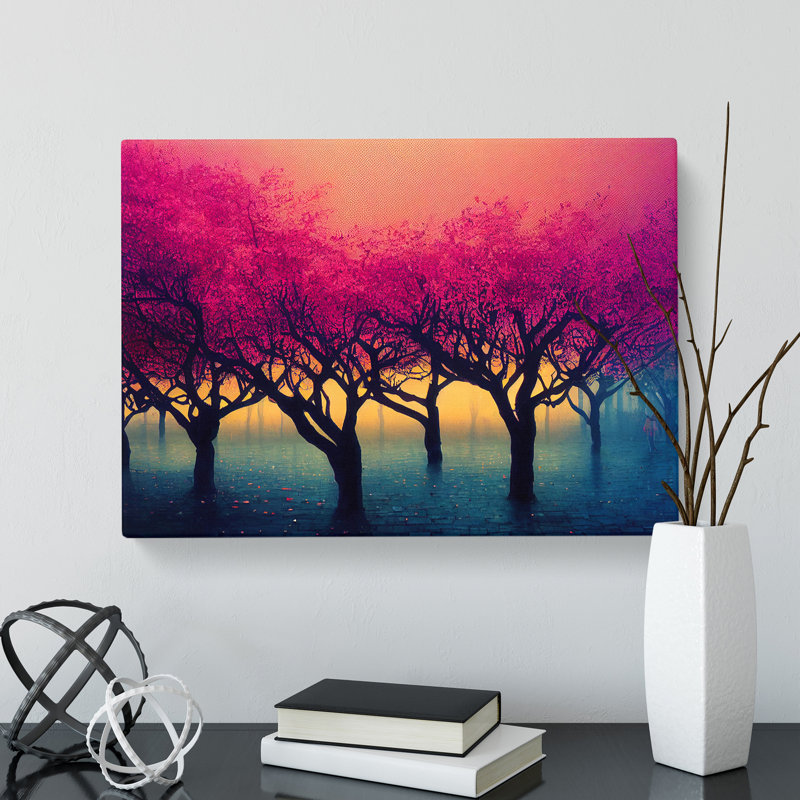 Radiant Tree Forest - Wrapped Canvas, 35cm H x 50cm W x 3cm D