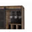 Kinnerly 32'' Bar Cabinet with Glass Door,Wine Cabinet With Wine and Stemware Rack