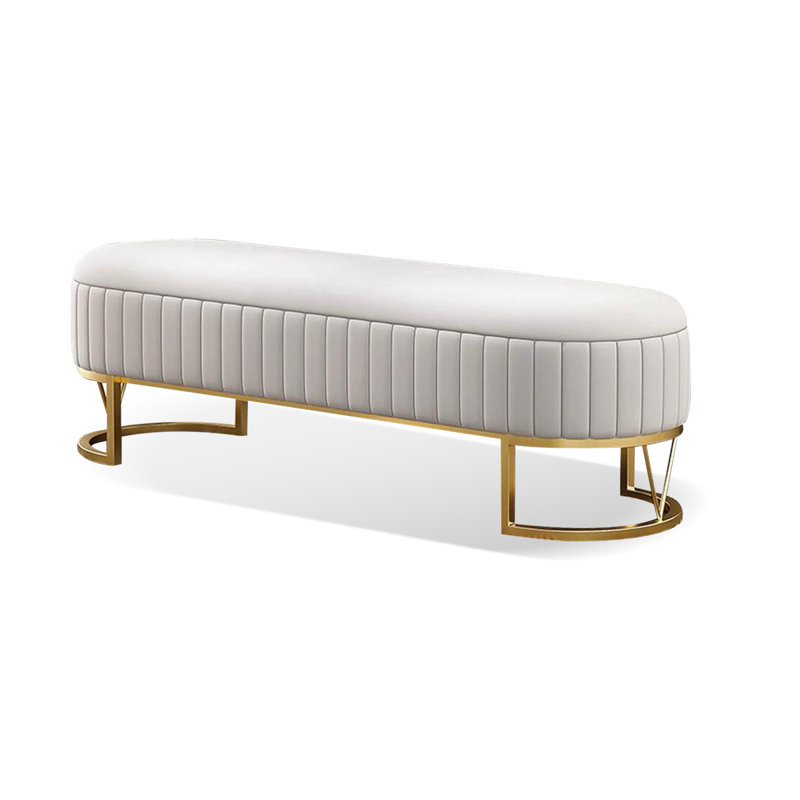 Upholstered Bench, Beige