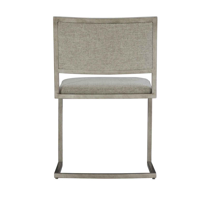 Ames Upholstered Side Chair in Glazed Silver