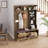 Multi-Purpose Hallway Hall Tree With Removable Linen Cushioned Entryway Bench-737178611