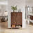 Walnut Shoe Cabinet for Entryway