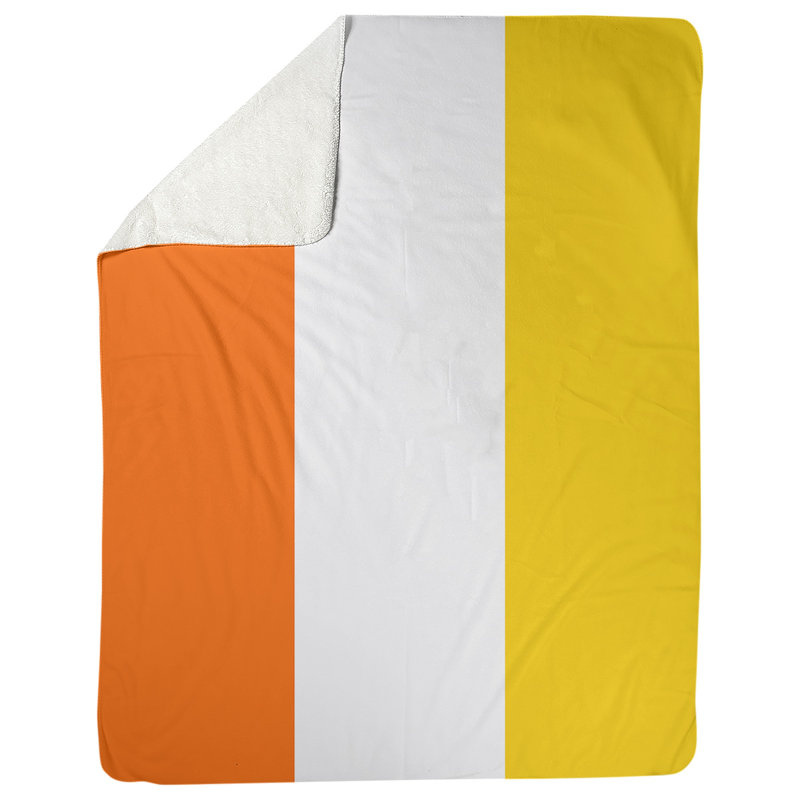 Quilted Throw Blanket, 50" W x 60" L, Red/White/Yellow