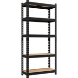 Tevis 60" H x 27.5" W x 12" D 5 Tiers Boltless Adjustable Storage Shelf Goods Rack