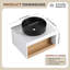 Meuble-lavabo flottant avec lavabo à vasque rond, meuble-lavabo mural avec tablette ouverte, comptoir durable, conception moderne peu encombrante-130545859