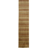 2x6 Yellow Hand-Knotted Wool Earthy Horizon Stripes Striped Modern Contemporary Carpet Rug
