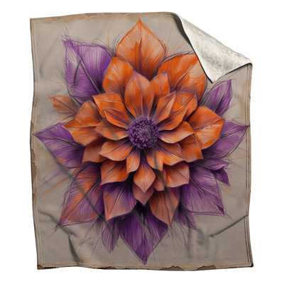 Couvertures orange, mauve, dahlia