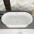 67" White Acrylic Freestanding Bathtub