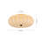 3 - Light Silk Shade Shell Semi Flush Mount With Wood Grain Accent