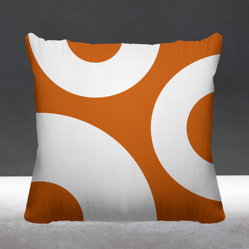 Coussin décoratif intérieur / extérieur Ramsey, L 17 po x H 17 po, Orangé