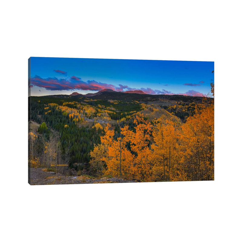 Autumn Sunset Near Durango 1 Piece Wrapped Canvas Wall Art, 30.48 cm H x 45.72 cm W