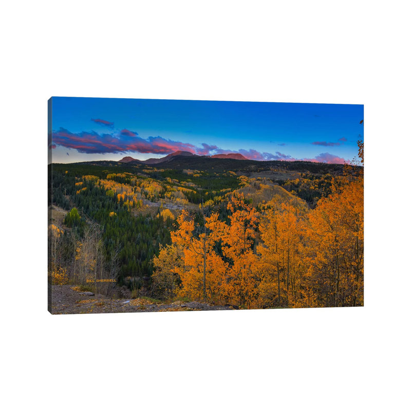 Autumn Sunset Near Durango by Bill Sherrell - Wrapped Canvas Print, 66.04 cm H x 45.72 cm W x 3.175 cm D