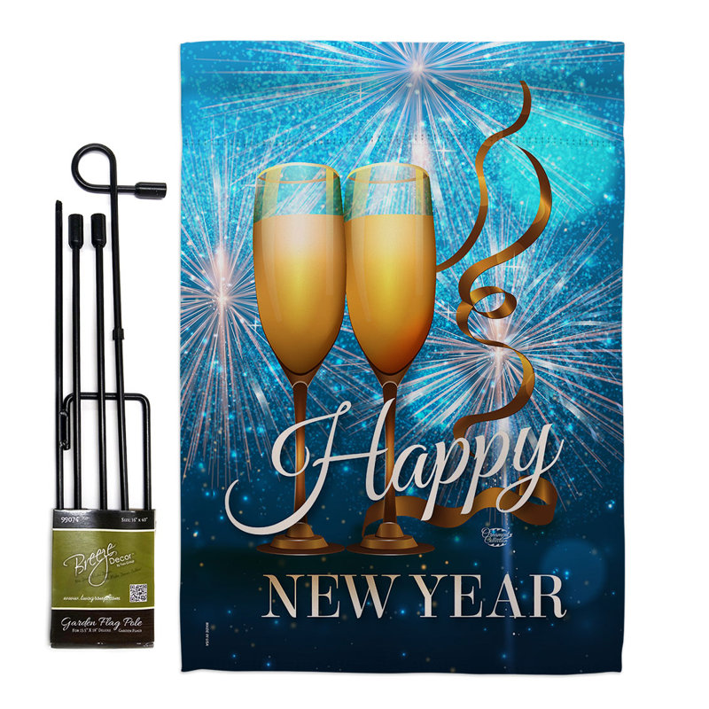 Ensemble de drapeaux en polyester 19 x 13 po New Face Fireworks