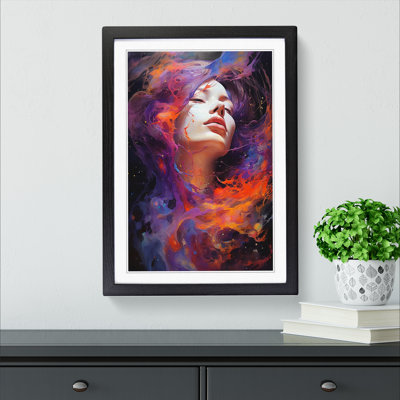 Galaxy Gestural Art - Framed Print