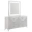 Commode 6 tiroirs très brillante avec miroir
