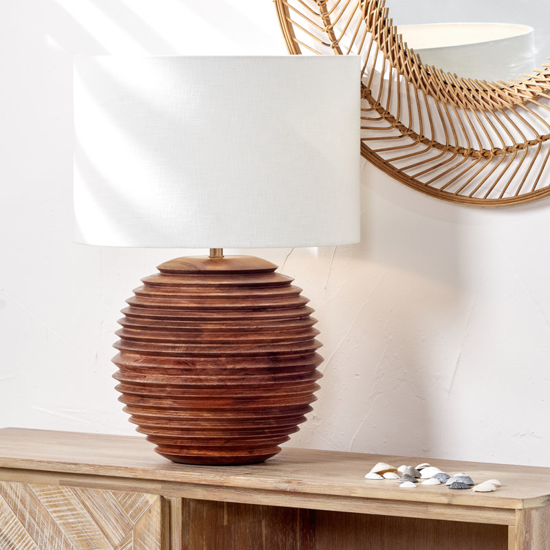 Pembury Wood Table Lamp, 25" H x 18" W x 18" D