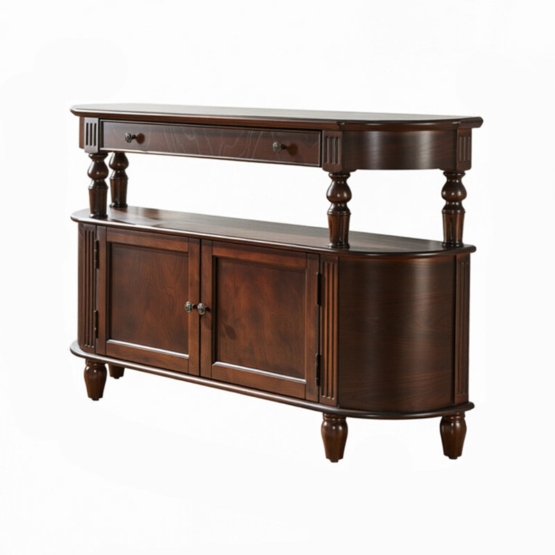Solid Wood Top Console Table, H 35,43 po x l 47,24 po x P 13,78 po
