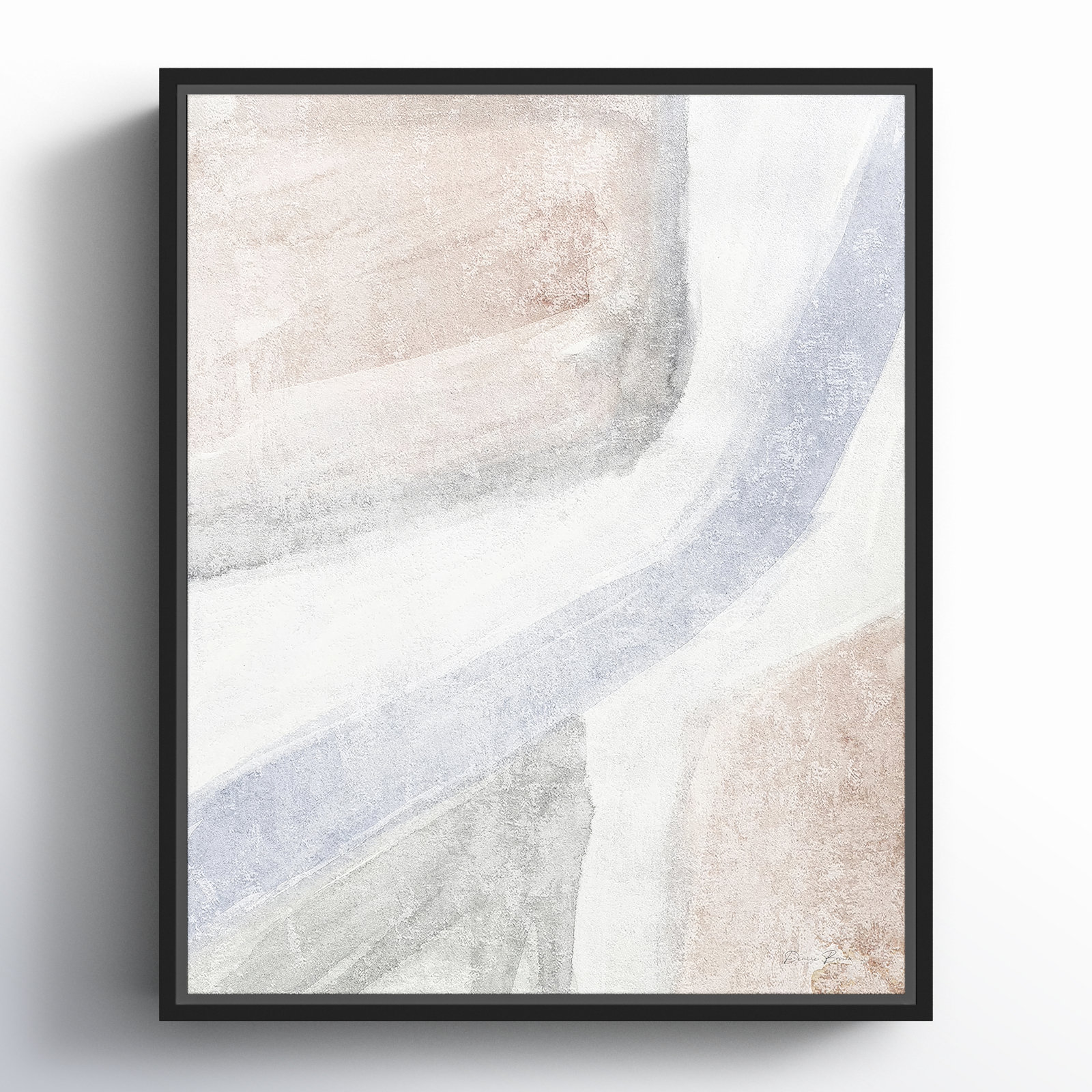 Soften 1 - Floater Frame Print on Canvas, Black, 11.5" H x 9.5" W x 2" D