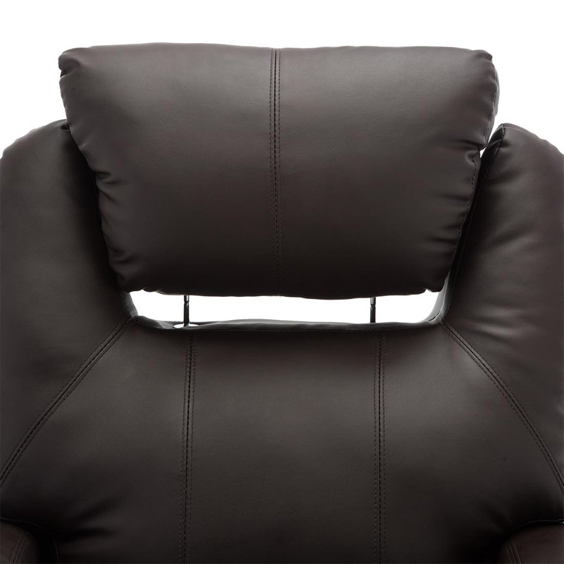 86cm Wide Lift Assist Home Theatre Recliner with Massager, Brown, Dual Motor Lift Assist