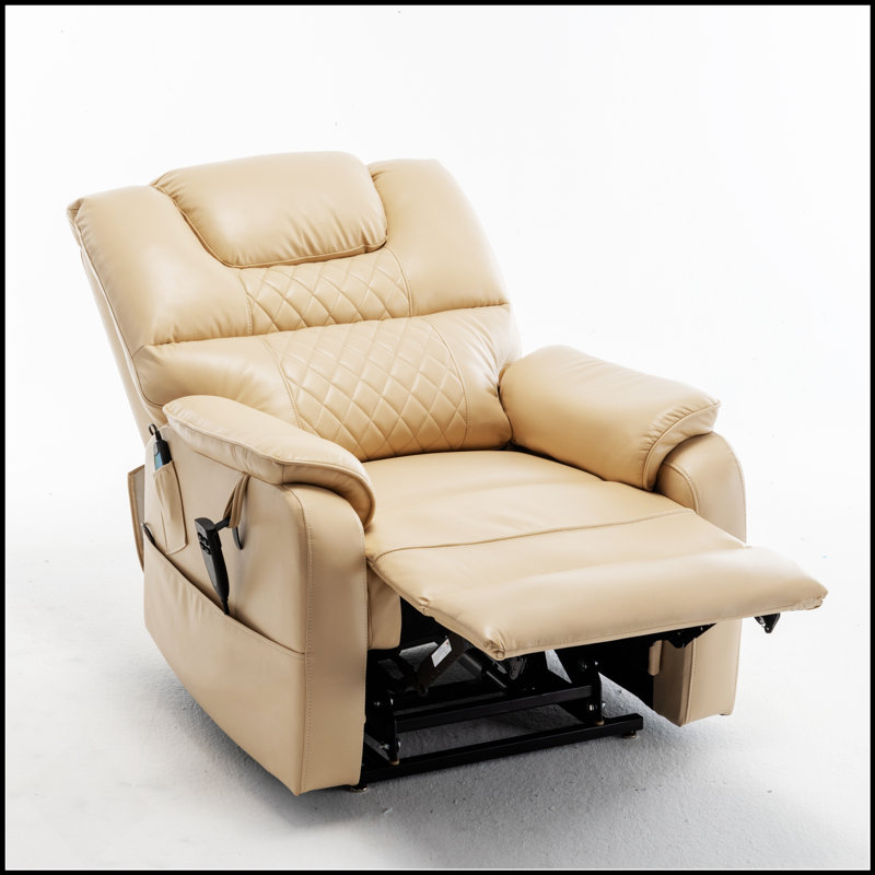 Electric Reclining Lift Chair For Elderly With Adjustable Backrest And Footrest, Perfect For Relaxation In The Living Room.