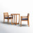 Anahat 2 - Person Acacia Wood Patio Dining Set with Round Table , Cushions Included-1806769906
