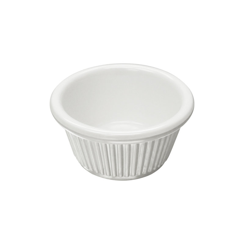 Ramequin à cannelures rondes thunder group inc. estep, Blanc