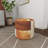  Alīna Leather Handmade Cowhide Living Room Stool with Patchwork Pattern-32235770