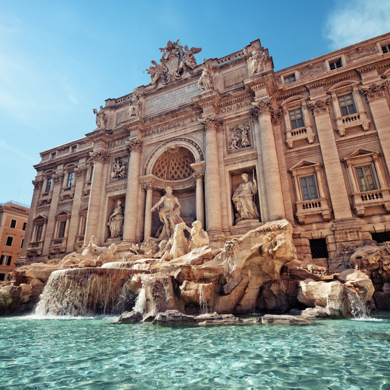 Marieluise Trevi Fountain - Wrapped Canvas Print, 30cm H x 30cm W x 3.8cm D