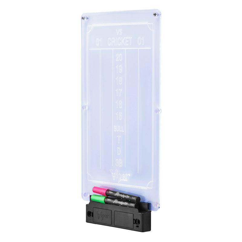 Illuminated Rectangular Dart Scoreboard with Grease Pencils