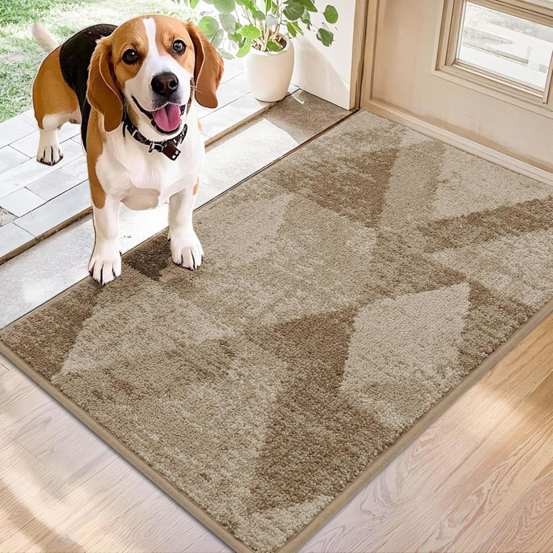 Tapis d'entrée antidérapant en polyester 20 po x 32 po