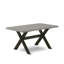 Ensemble de table de salle à manger 5 pièces comprenant une table de cuisine rectangulaire avec pieds en X et 4 chaises de salle à manger Parsons en tissu noir, noir brossé-84511691-89788849