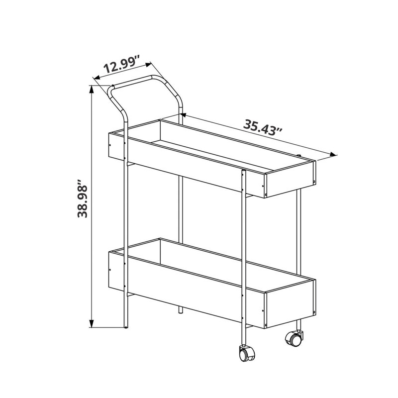 Genera Metal Bar Cart