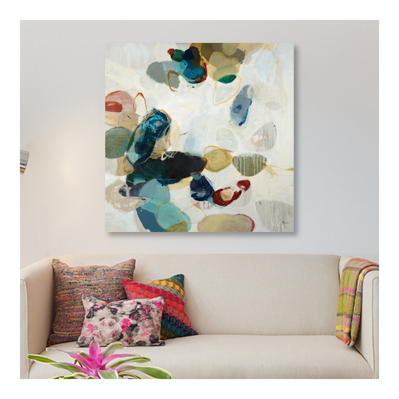 « stone pattern ii », impression sur toile, H 48 po x l 48 po x P 1,5 po, Pas de tapis, Toile tendue